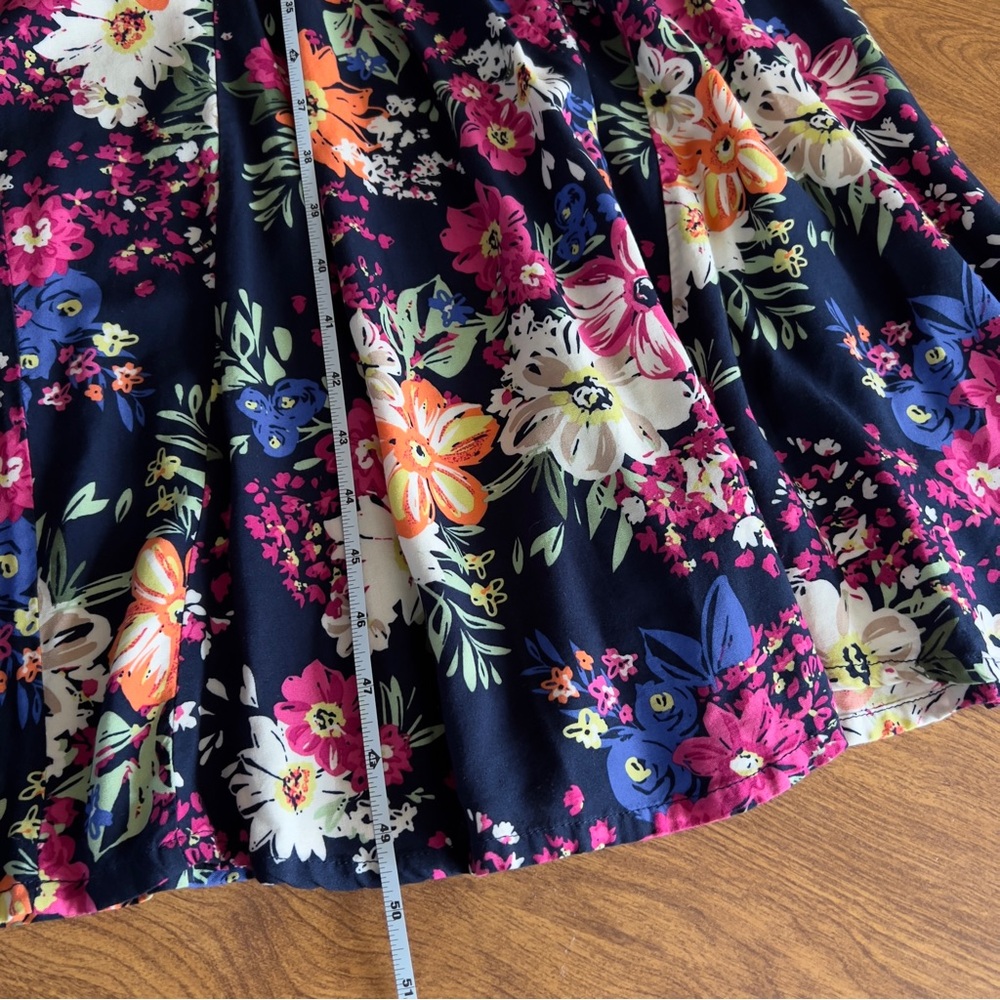 Blair Womens Cottagecore Floral Print Short Sleeve Smocked Challis Dress size L - Picture 10 of 12